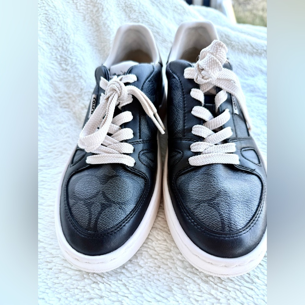 COACH‎ Clip Court Low Top Sneaker BLACK SIZE 8B - Picture 4 of 11